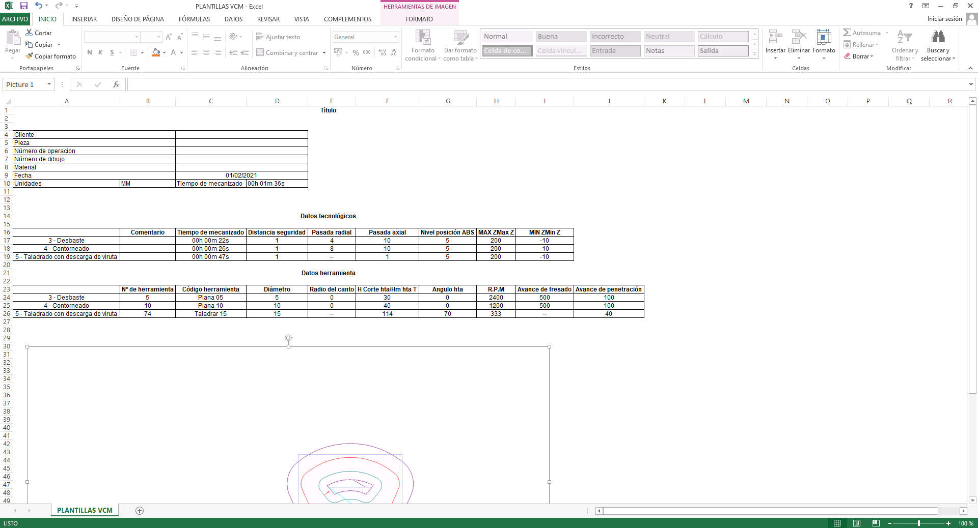 machining report