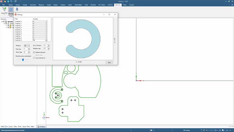 Nesting function in FikusPlus 22